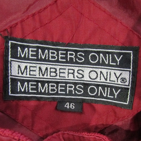 ⚜️HP⚜️ Vtg Members Only Wine Windbreaker Bomber 46 - Picture 4 of 5